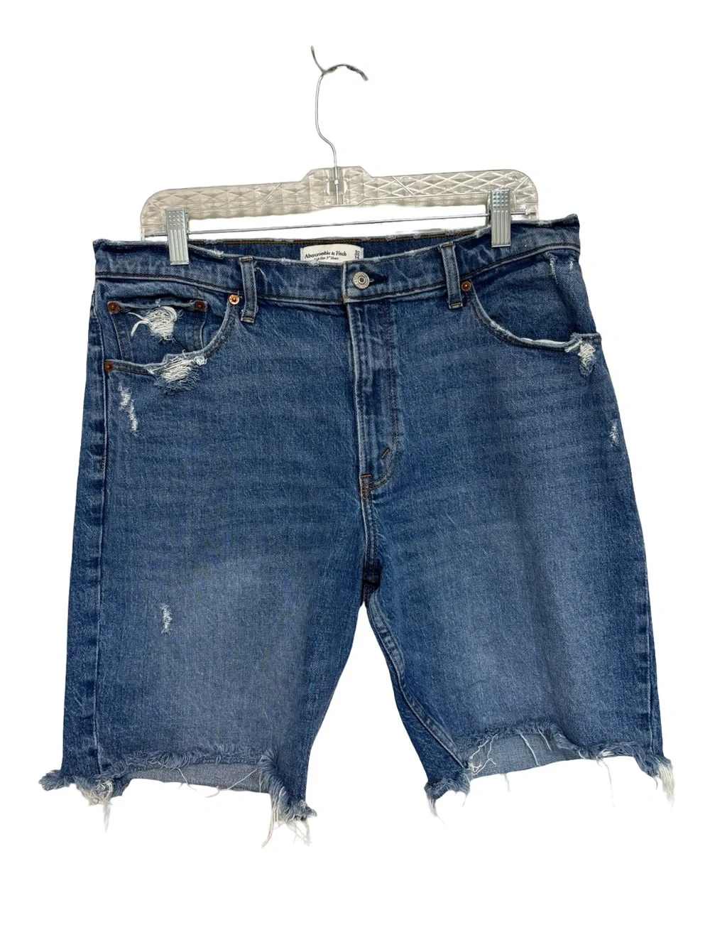 Abercrombie Women’s High Rise 9” Denim Cutoff Shorts - Size 32/14